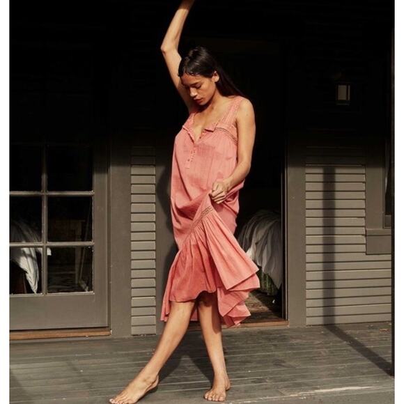 DOEN Seville Nightgown in Summer Mirage Midi Dress XS - Picture 4 of 11